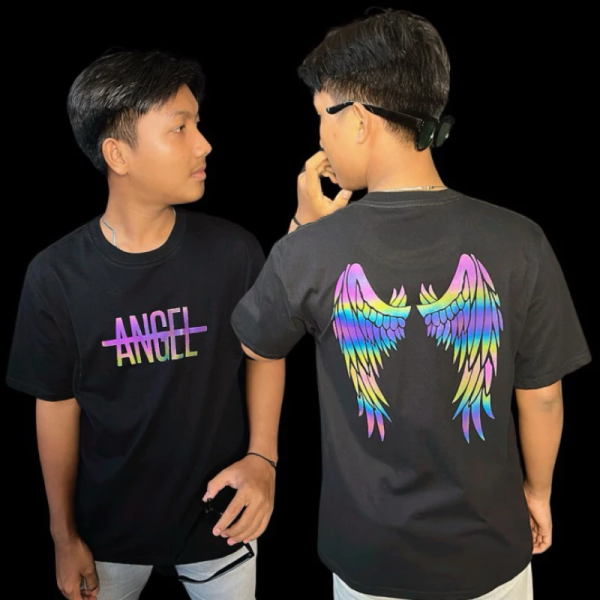 SIBLINGS Angel Kaos Distro T-Shirt Unisex Black - Image 7