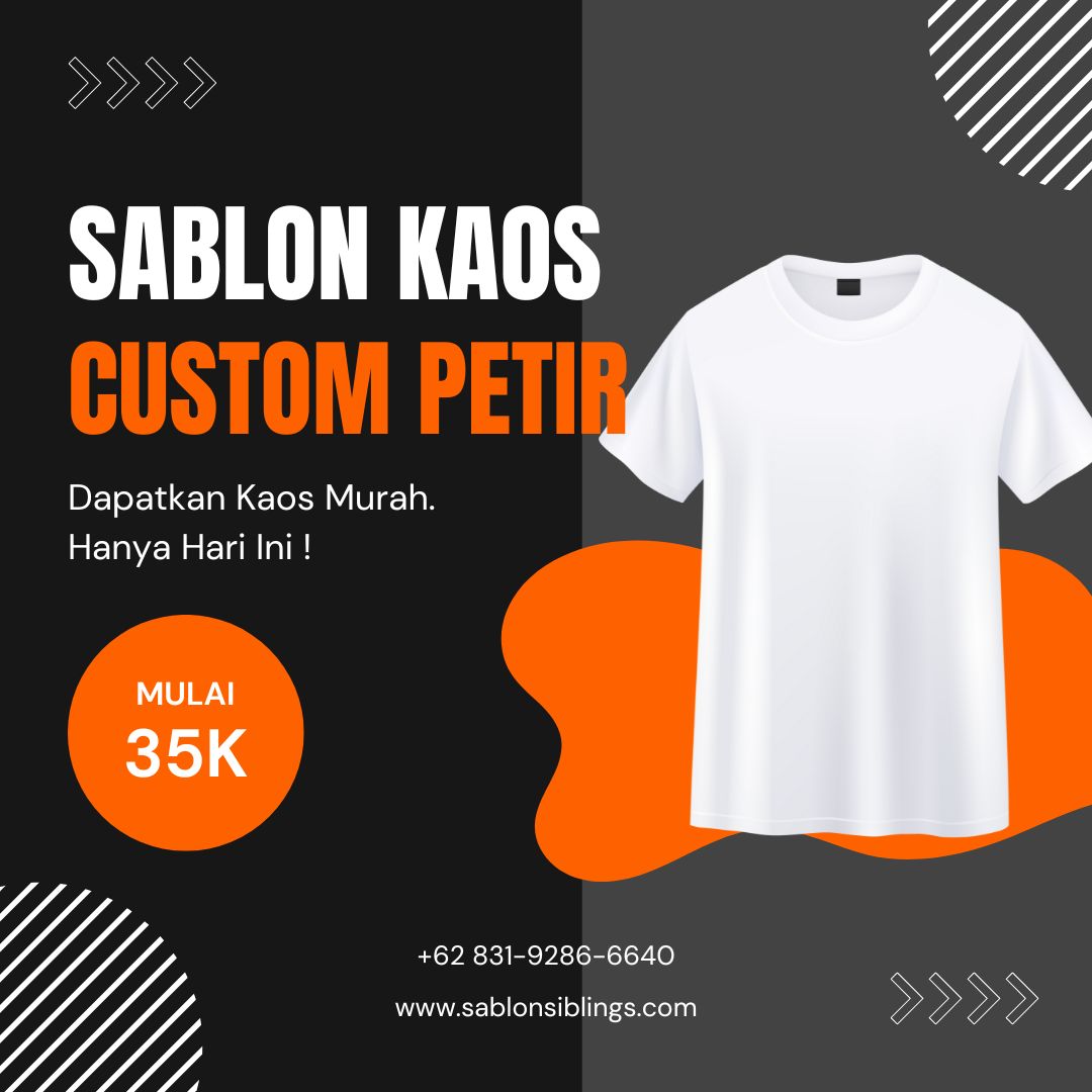 Sablon Kaos Custom Petir
